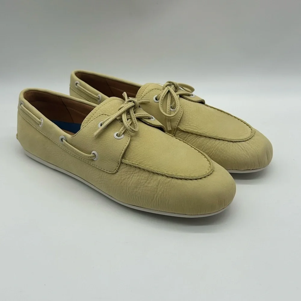 Sperry Slimboat Leather Boat Shoes Light Yellow Women’s US Size 11 New With Box